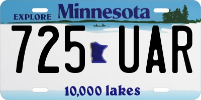 MN license plate 725UAR