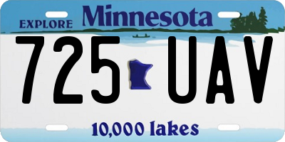 MN license plate 725UAV