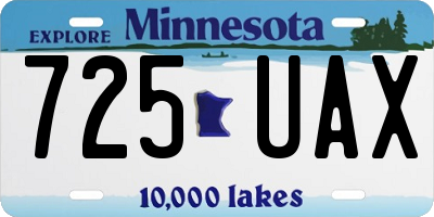 MN license plate 725UAX