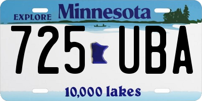 MN license plate 725UBA