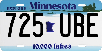 MN license plate 725UBE