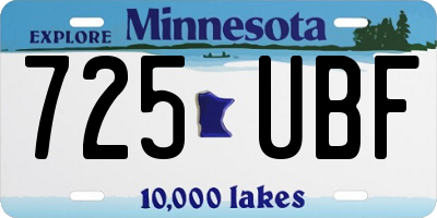 MN license plate 725UBF