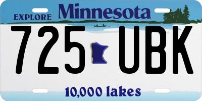 MN license plate 725UBK