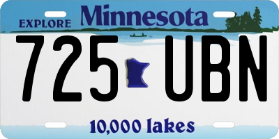 MN license plate 725UBN