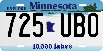 MN license plate 725UBO