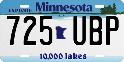 MN license plate 725UBP