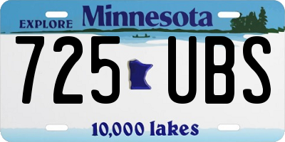 MN license plate 725UBS