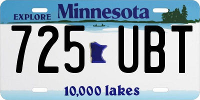 MN license plate 725UBT