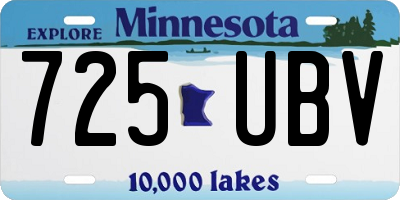 MN license plate 725UBV