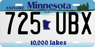 MN license plate 725UBX