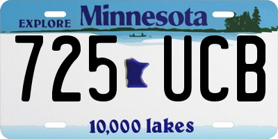 MN license plate 725UCB