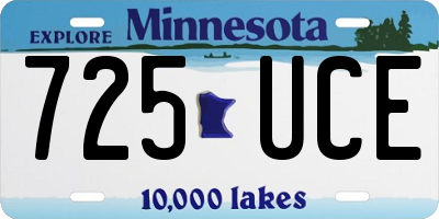 MN license plate 725UCE