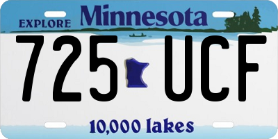 MN license plate 725UCF