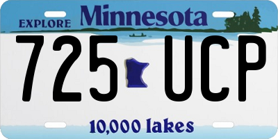 MN license plate 725UCP