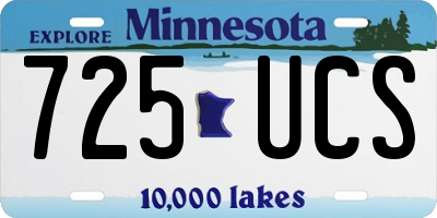MN license plate 725UCS