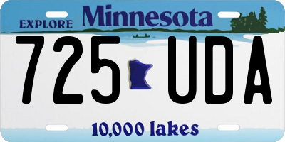 MN license plate 725UDA