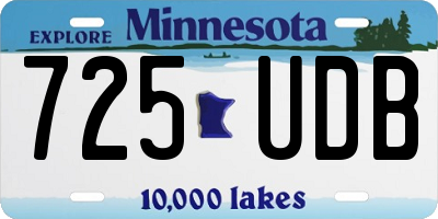 MN license plate 725UDB