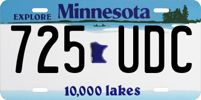 MN license plate 725UDC