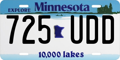 MN license plate 725UDD