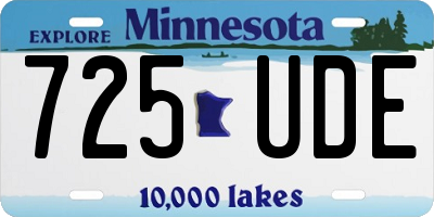 MN license plate 725UDE