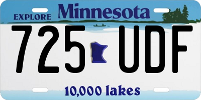 MN license plate 725UDF