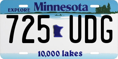 MN license plate 725UDG