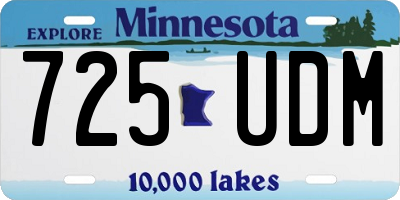 MN license plate 725UDM
