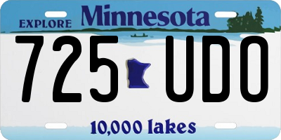 MN license plate 725UDO