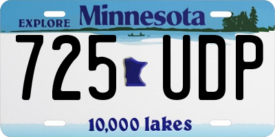 MN license plate 725UDP