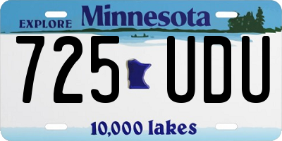 MN license plate 725UDU