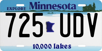 MN license plate 725UDV