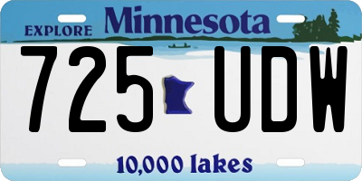 MN license plate 725UDW