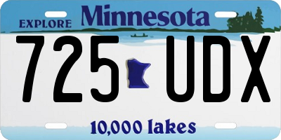 MN license plate 725UDX