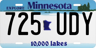 MN license plate 725UDY