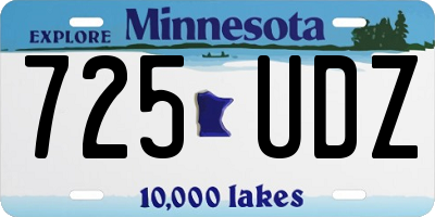 MN license plate 725UDZ