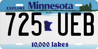 MN license plate 725UEB