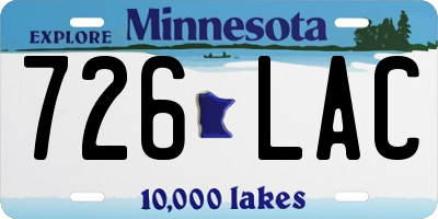 MN license plate 726LAC