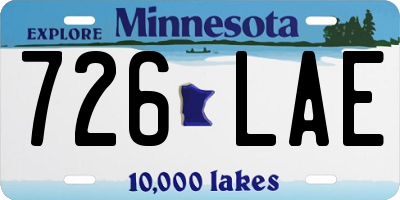 MN license plate 726LAE