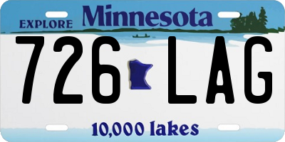 MN license plate 726LAG