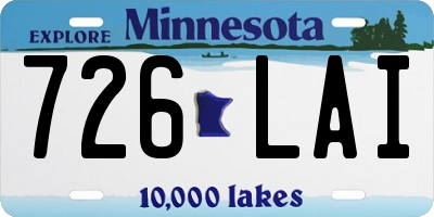 MN license plate 726LAI