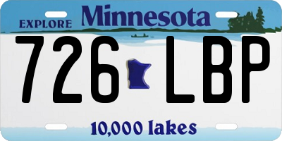 MN license plate 726LBP