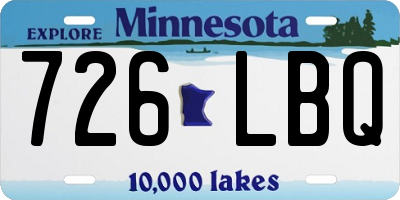 MN license plate 726LBQ