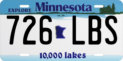 MN license plate 726LBS