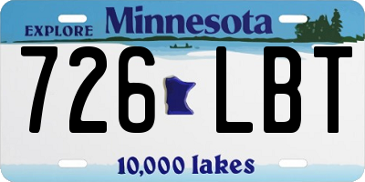 MN license plate 726LBT