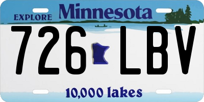 MN license plate 726LBV