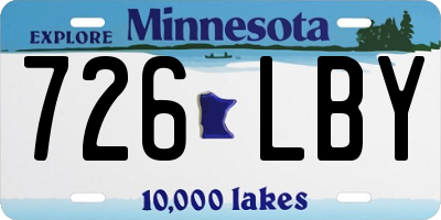 MN license plate 726LBY