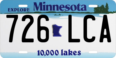 MN license plate 726LCA