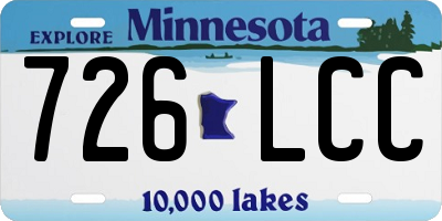 MN license plate 726LCC