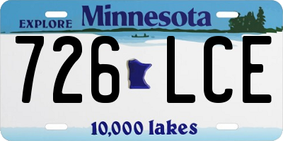 MN license plate 726LCE