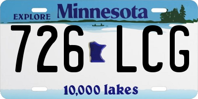 MN license plate 726LCG